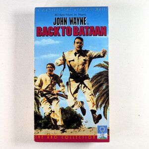 3/$15 Vintage VHS war movie BACK TO BATAAN (1945) with John Wayne WWII movie